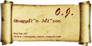 Obagyán Jázon névjegykártya